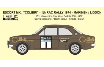 Decal – Ford Escort Mk.I - Lombard RAC Rallye 1974 - # 1 Mäkinen / # 15 Alen